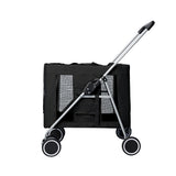 PaWz Pet Stroller Dog Cat Cage Carrier Black-2006733132585373697