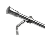 Marlow Satin Nickel Curtain Rod Steel Quiet Rail Pole Pommel Set Adjustable