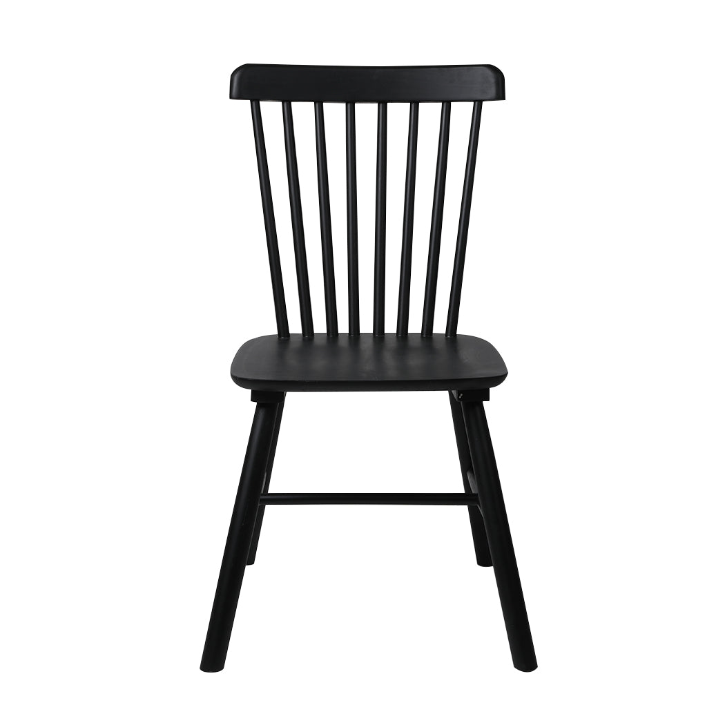 Levede 2x Dining Chairs Kitchen Winsor Black-2018816905514717185