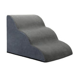 Pawz 3 Steps Pet Stairs Dog Ramp High Density Foam Grey