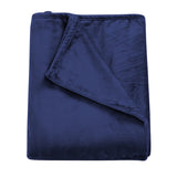 DreamZ 320GSM 220x240cm Ultra Soft Mink Navy Queen