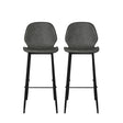 Levede 2x Bar Stool Barstools Counter Grey-2006733275812466689