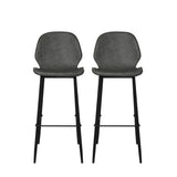 Levede 2x Bar Stool Barstools Counter Grey-2006733275812466689