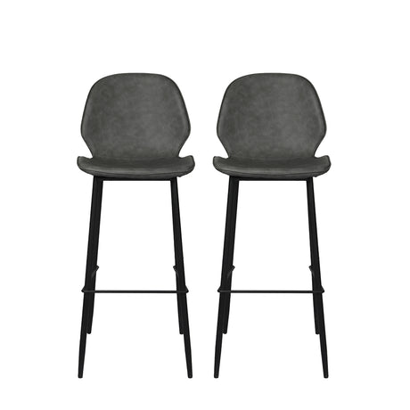 Levede 2x Bar Stool Barstools Counter Grey-2006733275812466689
