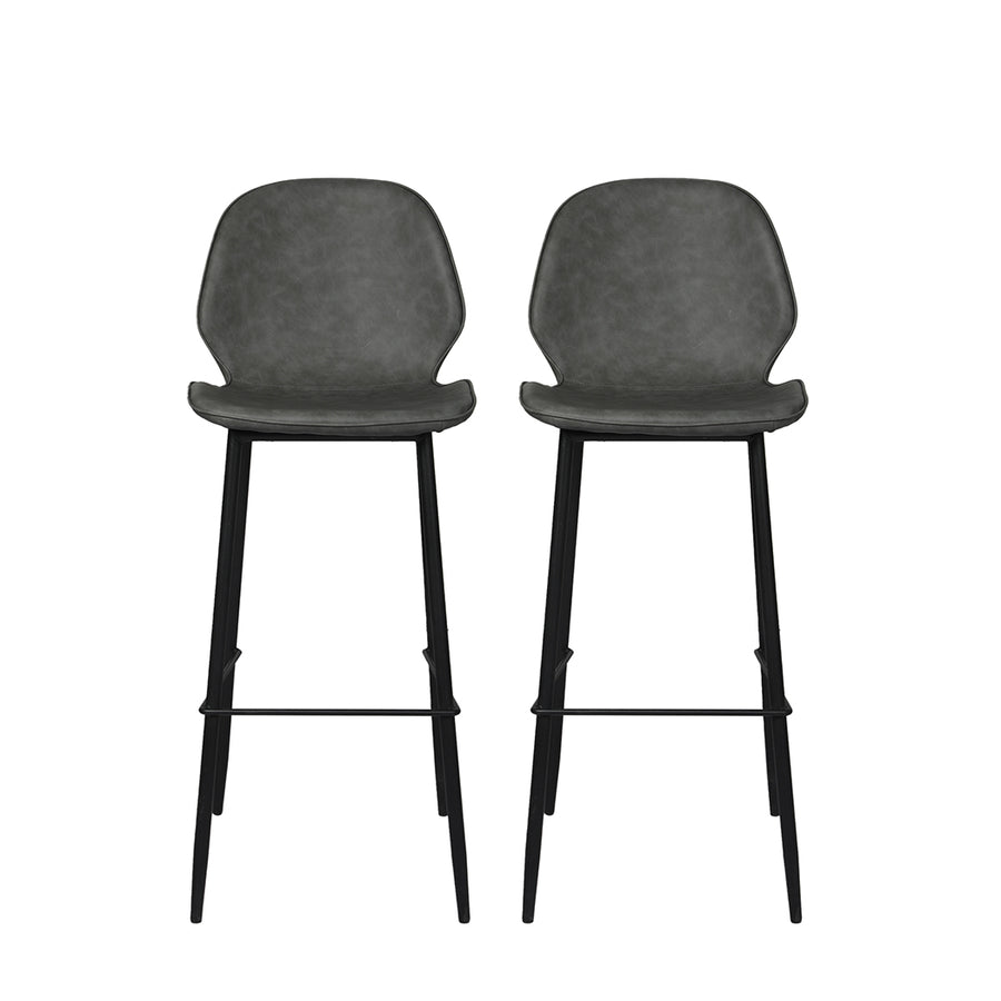 Levede 2x Bar Stool Barstools Counter Grey-2006733275812466689