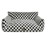 Pawz Pet Bed Plush Checkered Dog Bed Washable Cat Bed