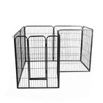 PaWz 8 Panel Pet Dog Playpen Puppy Exercise Black 24 inch-2018816872375521281