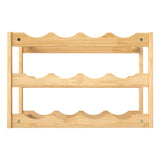 Toque Natural Bamboo Wine Rack 12 Bottles Organizer-2006732763805388801
