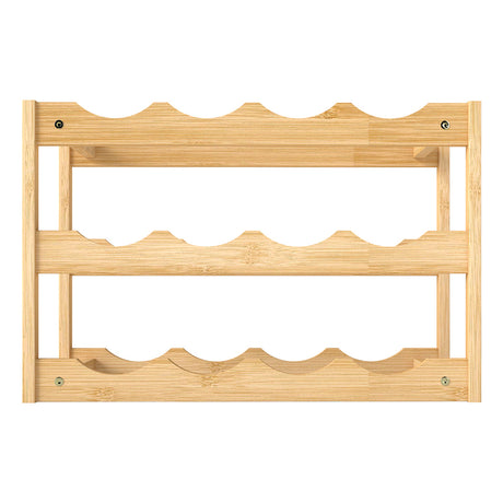 Toque Natural Bamboo Wine Rack 12 Bottles Organizer-2006732763805388801