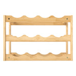 Toque Natural Bamboo Wine Rack 12 Bottles Organizer-2006732763805388801