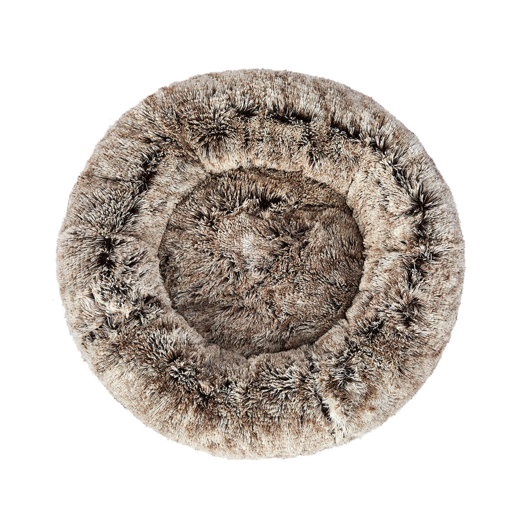 PaWz Pet Bed Cat Dog Donut Nest Calming XL Brown X-Large-2018816801663750145