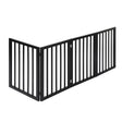 PaWz 4 Panels Wooden Pet Gate Dog Fence Black 600x 3MM-2018816800749391873