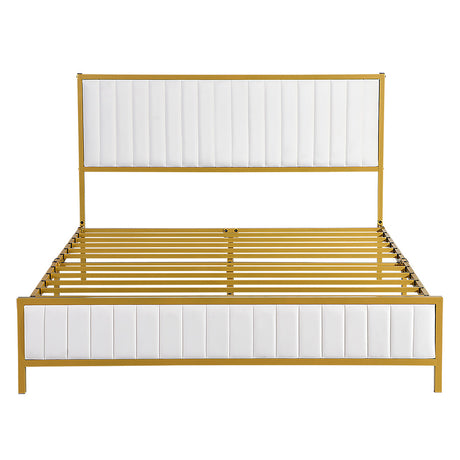Levede Metal Bed Frame Under Bed Storage Queen Beige-2006732902183866369