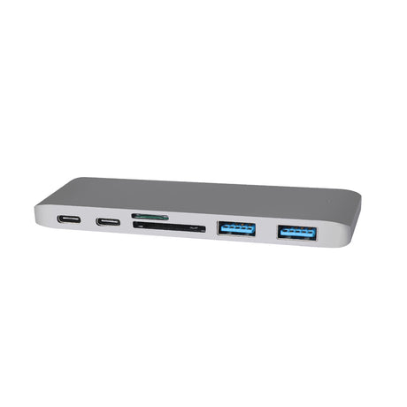 USB 3.0 Type-C HUB 6 Port Powered Adapter Grey-1954802839679275009