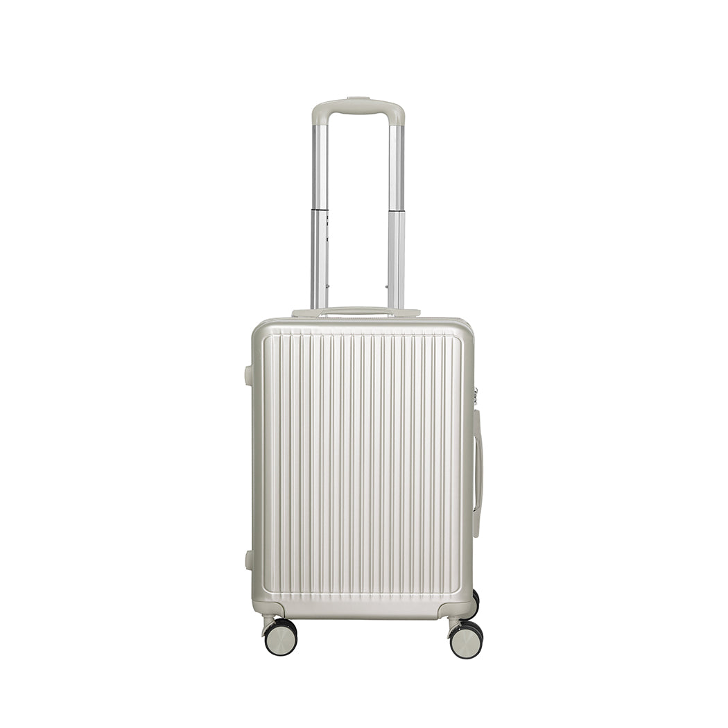 Slimbridge Luggage Suitcase Trolley White 2pc 14"+20"-2006733067858874369