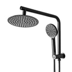 High Pressure Shower Head Set Rain Round Black-2006733239775006721