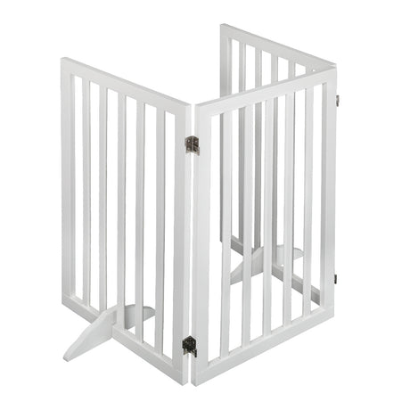 PaWz Wooden Pet Gate Dog Fence Safety White 400x 3MM-2006732963521368065