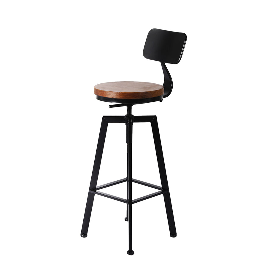 Levede 4x Bar Stool Kitchen Wooden Metal-2018816932970631169