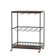 Levede Wooden Bar Cart Drinks Trolley 3 Tire-1954802348551442433