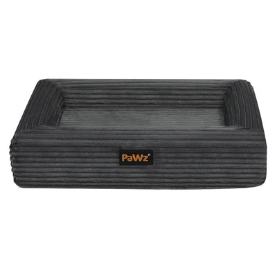 Pawz XL Size Orthopedic Dog Bed with Corduroy Removable Cover Waterproof Washable Grey