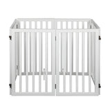 PaWz Wooden Pet Gate Dog Fence Safety White 6 Panels-2018816846903513089