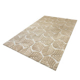 Marlow Floor Rug Soft Embossed Carpet Non Slip Plush Shaggy Rugs Leaf Pattern-2006732849025257473