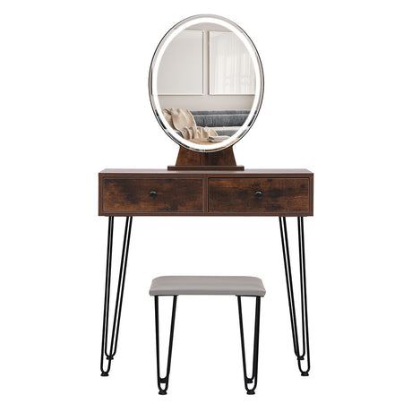 Levede Dressing Table LED Light Strip Brown-2018816844785389569