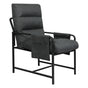 Levede Metal Framed Lounge Chair Linen in Dark Grey
