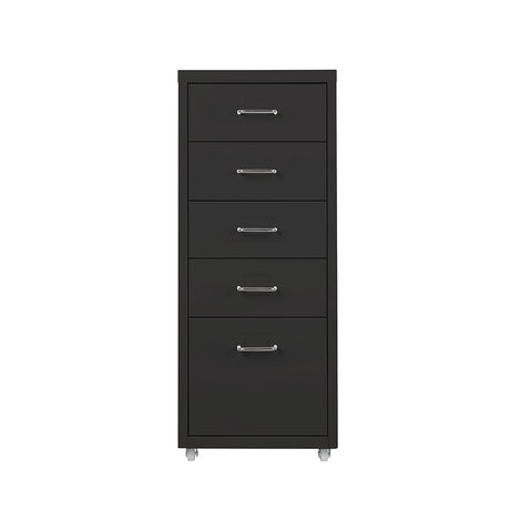 Levede 5 Drawer Office Cabinet Drawers Black-2018816806168432641