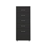 Levede 5 Drawer Office Cabinet Drawers Black-2018816806168432641