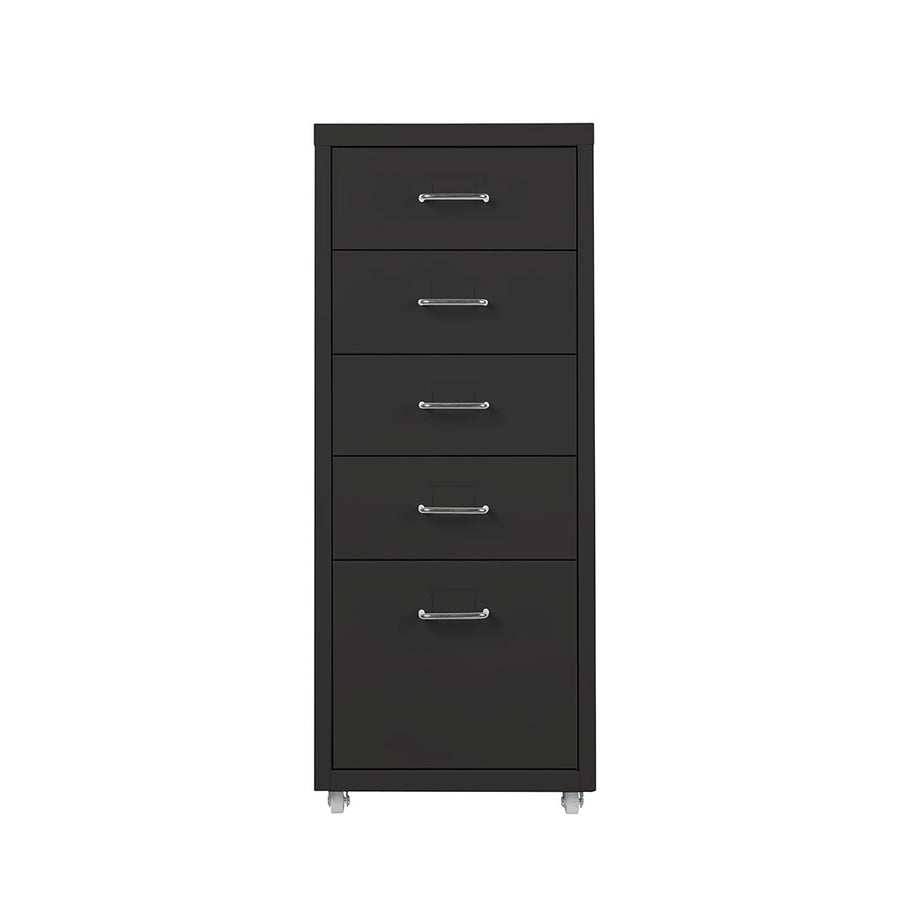 Levede 5 Drawer Office Cabinet Drawers Black-2018816806168432641