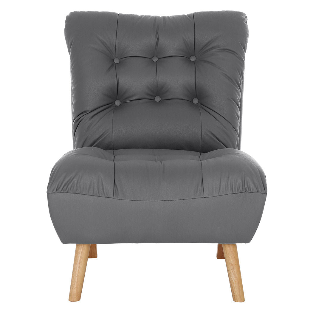 Levede Accent Chair Sofa Recliner Adjustable Grey-2018816931150303233