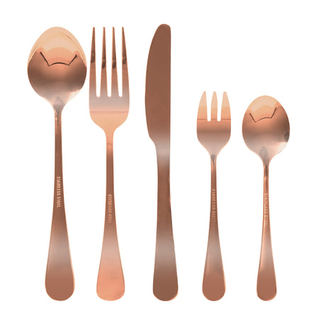 Stainless Steel Cutlery Set Glossy Knife Rose Gold-2006733055871553537