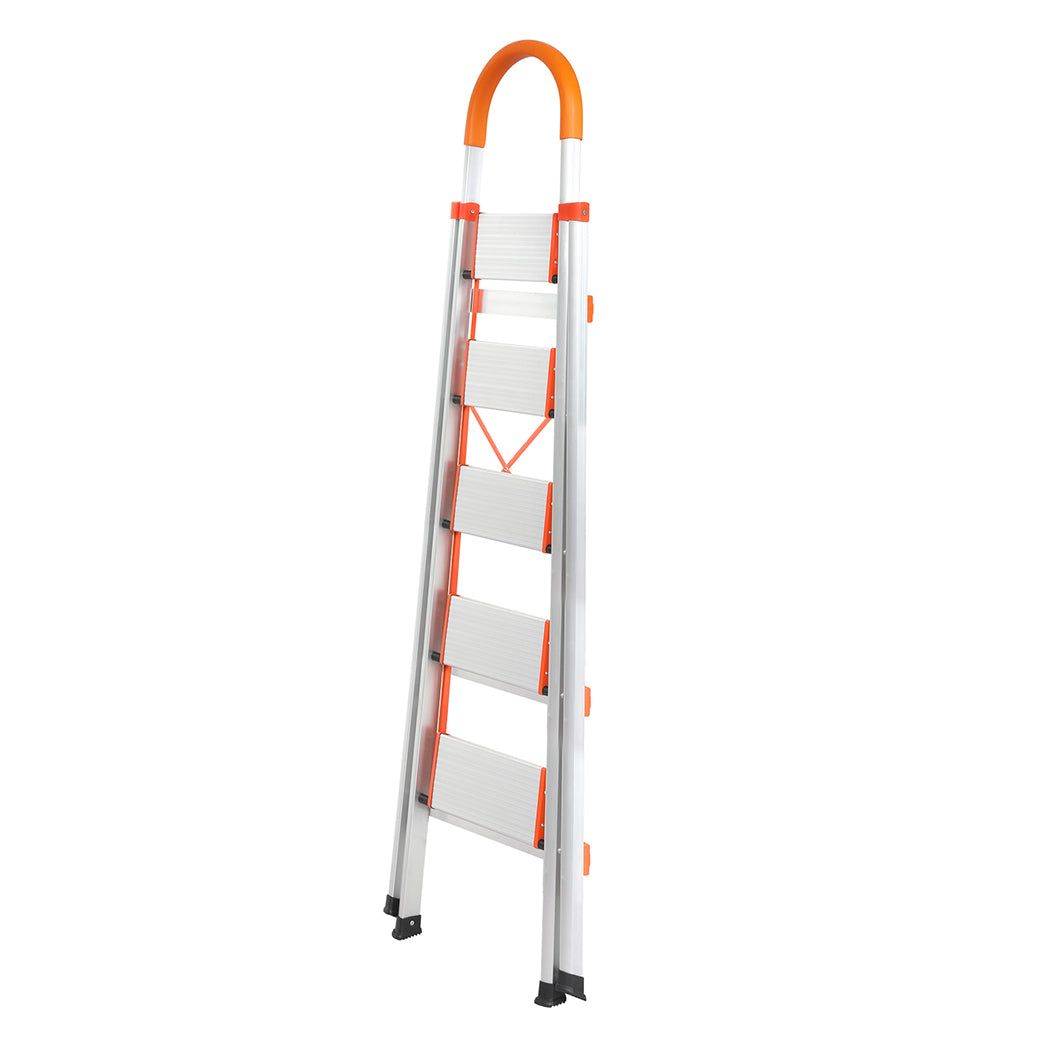 Traderight 5 Step Ladder Folding Aluminium-1954802743285780481