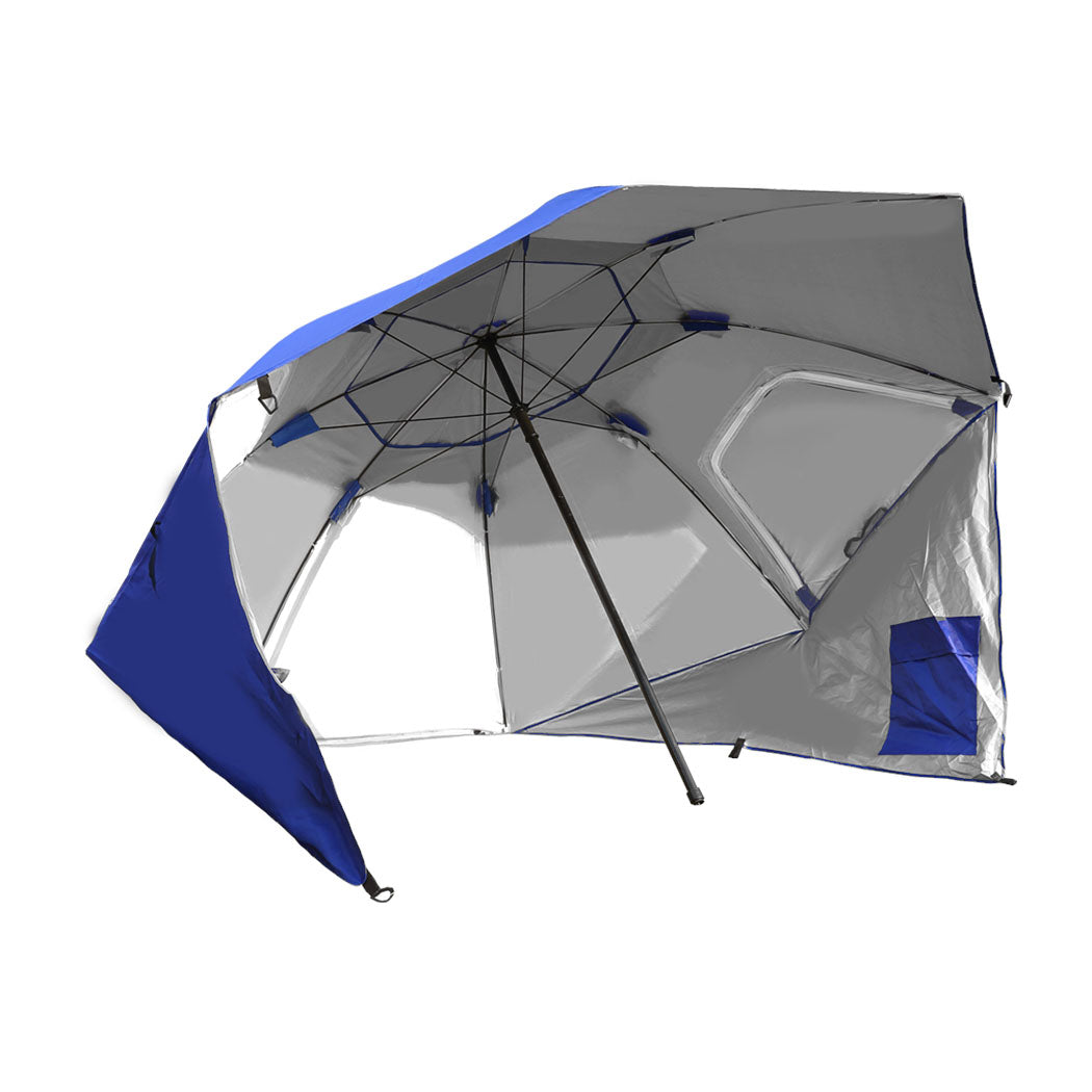 Mountview Beach Umbrella Outdoor Umbrellas Blue 2.33M-2018816736329076737