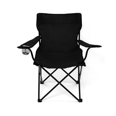 Levede Camping Chairs Folding Arm Foldable Black-1954802874701713409