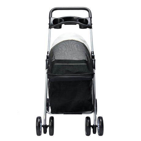 PaWz Large Pet Stroller Dog Cat Carrier Black-1954802606761185281