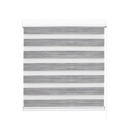 Marlow Blackout Zebra Roller Blind Curtains 180x210 Grey-2018816836891709441