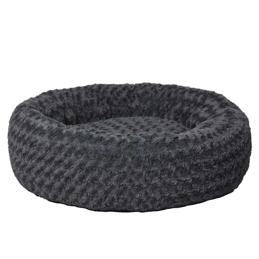 PaWz Calming Dog Bed Warm Soft Plush L Dark Grey Large-2006732983616278529