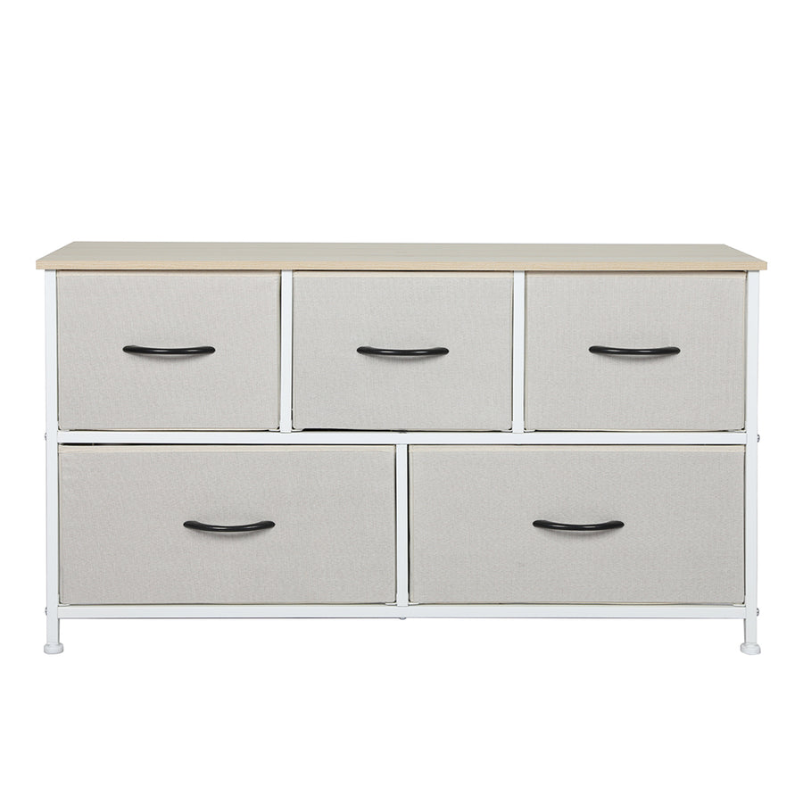 Levede Storage Cabinet Tower Chest Beige-2006733261870600193