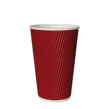 50 Pcs 16oz Disposable Takeaway Coffee Red-2018816632499081217