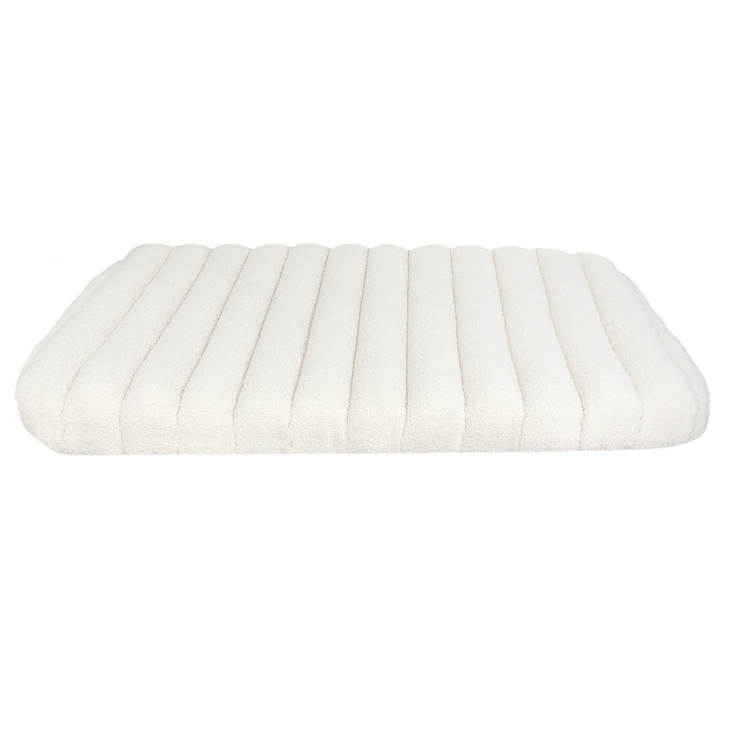 Pawz XL Size Orthopedic Dog Bed with Sherpa Plush Removable Cover in White-2018816753253093377