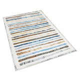 Marlow Floor Rug Short Pile Washable Carpet Soft Plush Non Slip Stripe 200x230-2006732847288815617