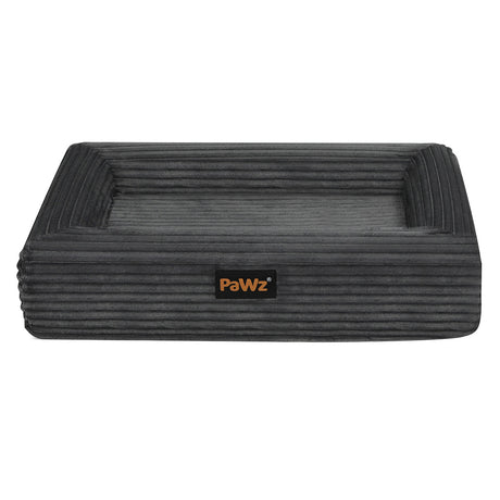 Pawz L Size Orthopedic Dog Bed with Corduroy Removable Cover Waterproof Washable Grey-2006732714107080705