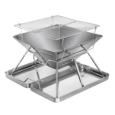 Levede Folding BBQ Portable Charcoal Grill 2-IN-1