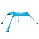 Beach Tent Camping Canopy 4-6 Person Family Sun Shade Shelter 300x300cm Blue-2018816811499393025