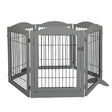 PaWz 6 Panels Pet Dog Playpen Puppy Grey-2006732991824531457