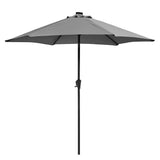 Centra 3M Outdoor Patio Umbrella Solar LED Light Grey