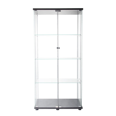 164cm Glass Display Cabinet 2 Doors