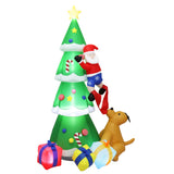 Santaco Inflatable Christmas 2.4M Xmas Tree Santa Claus-2006733376031166465